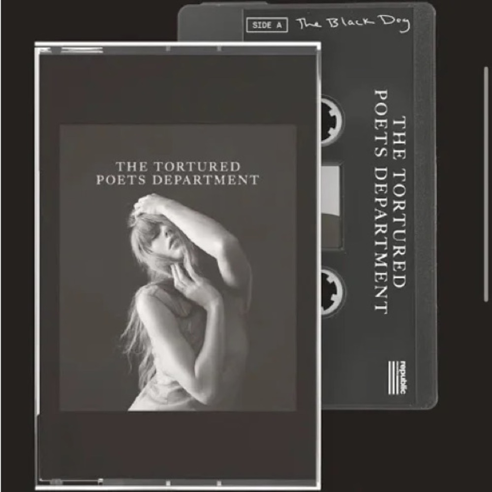 Taylor Swift The Tortured Poets Department Cassette Tape - The Black Dog